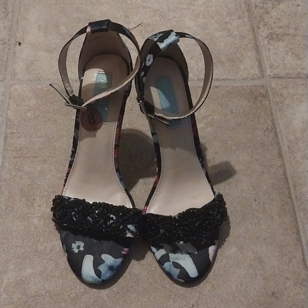 Blue by Betsy Johnson, Gina Embellished Evening Sandals Size 8